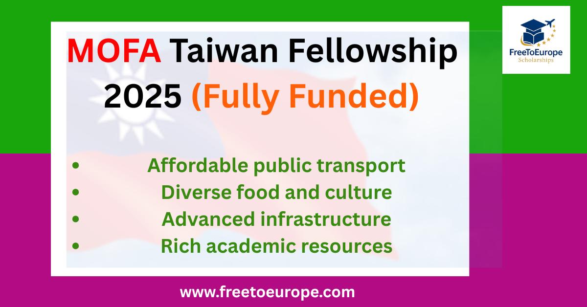 MOFA Taiwan Fellowship 2025 (Fully Funded)